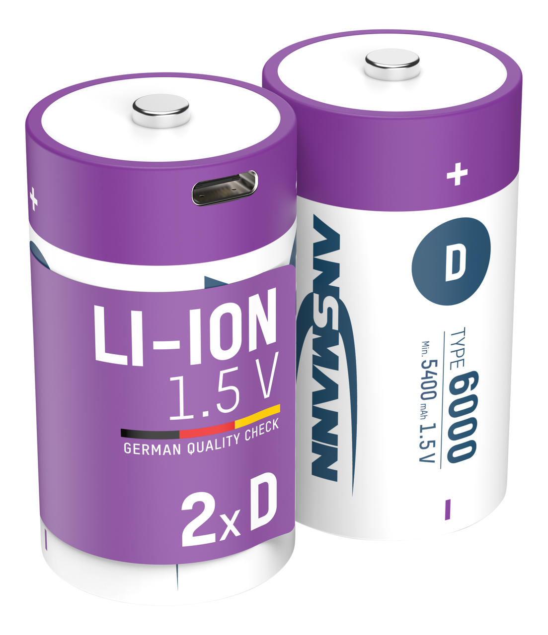 Ansmann Batterie agli ioni di litio – formato Mono D