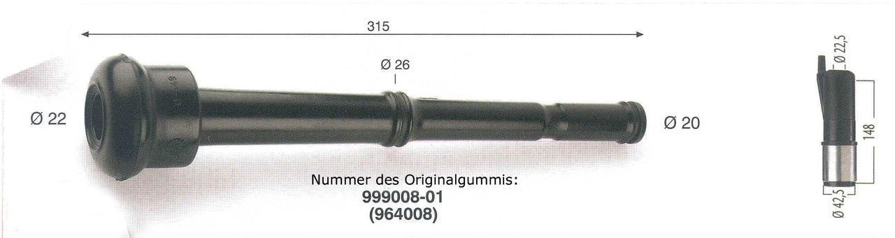 WAHL-Hausmarke Zitzengummi passt für DeLaval lang 08-01 WAHL-Hausmarke Zitzengummi passt für DeLaval lang 08-01