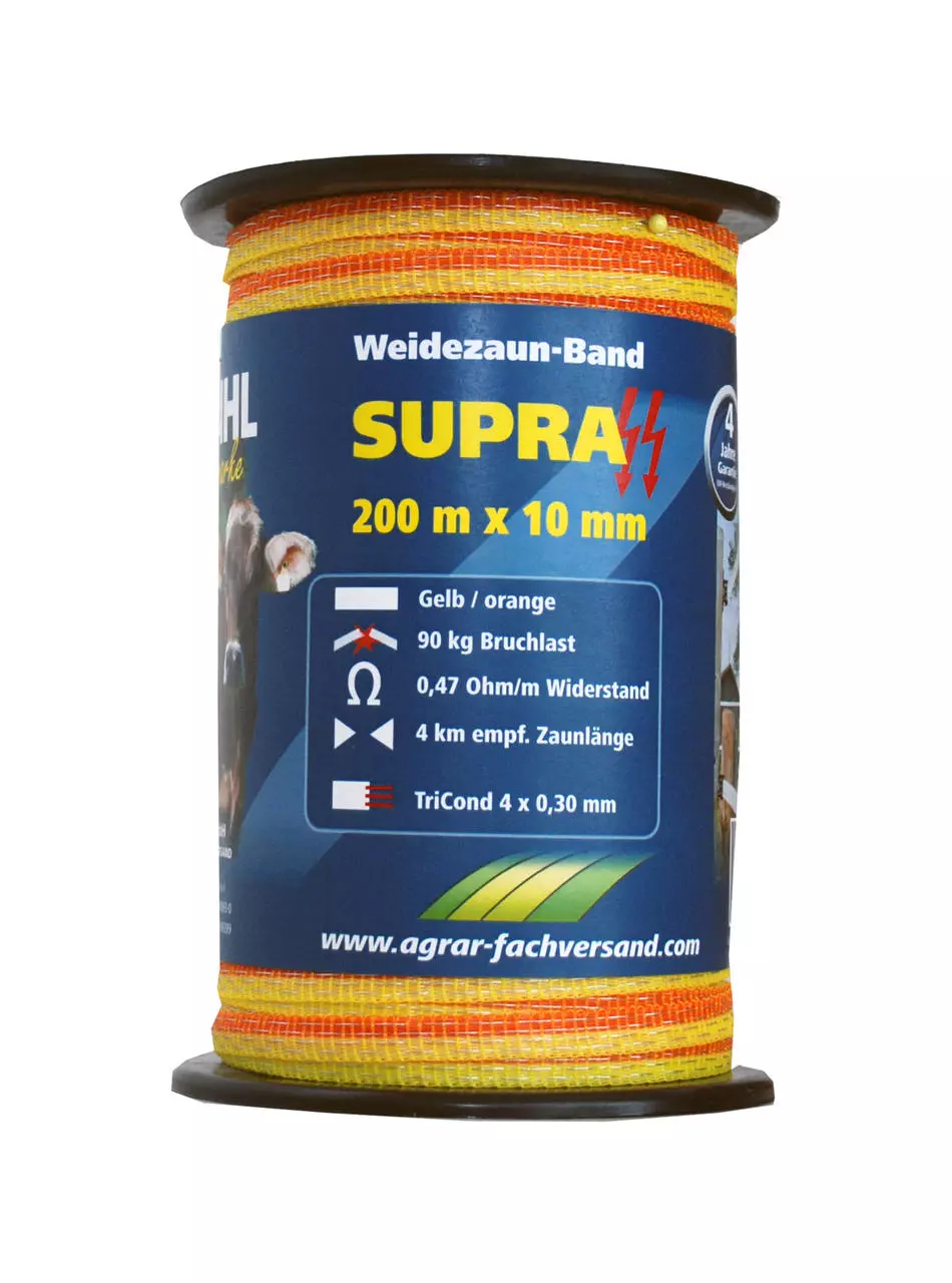 WAHL-FENCE Weidezaunband SUPRA 10 mm / 200 m