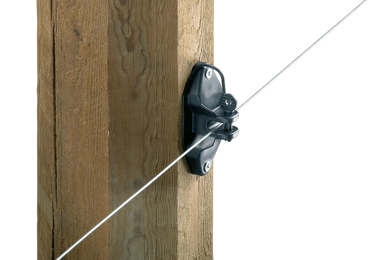 AKO ISOLATORE PIN-LOCK per pali in legno, nero