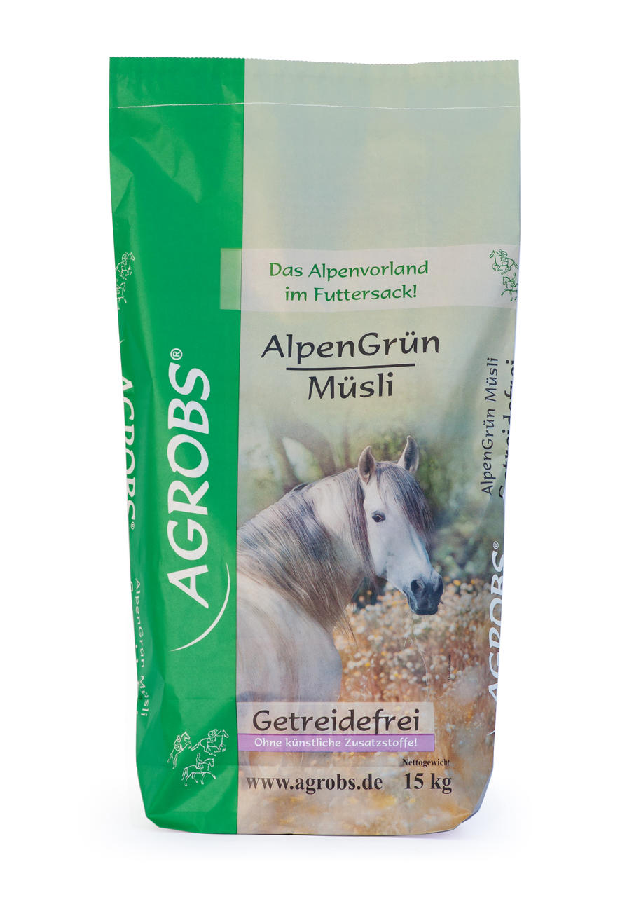 Agrobs AlpenGrün Müsli Pferdefutter 15 kg Agrobs AlpenGrün Müsli Pferdefutter 15 kg
