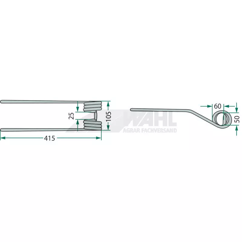 Zinken für Kreiselheuer 375x100mm
