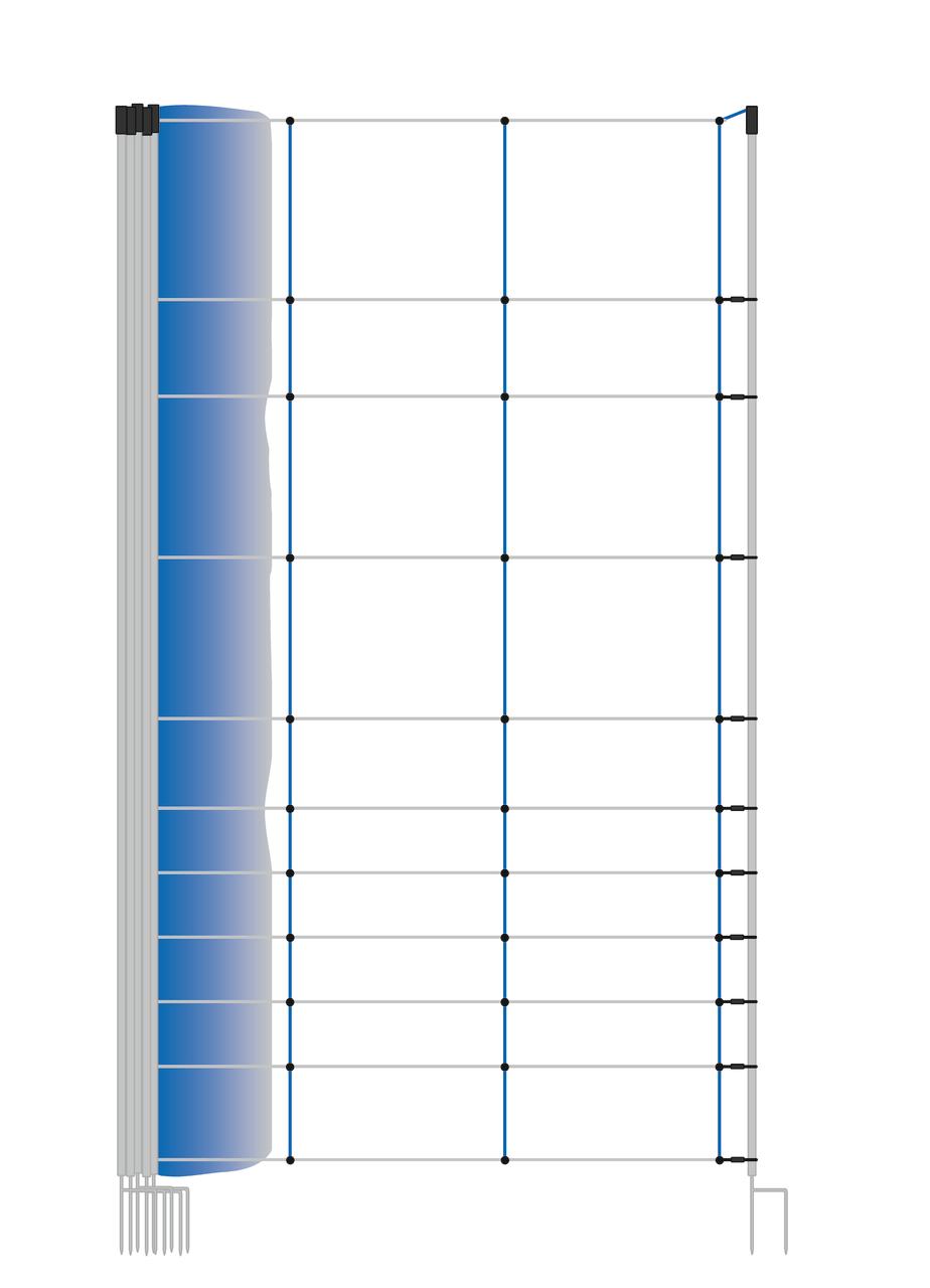 AKO TitanNet – rete per ovini, alta 145 cm, blu/bianca AKO TitanNet – rete per ovini, alta 145 cm, blu/bianca
