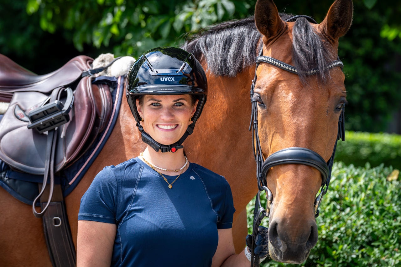 uvex Casco da equitazione exxeed cromo lucido