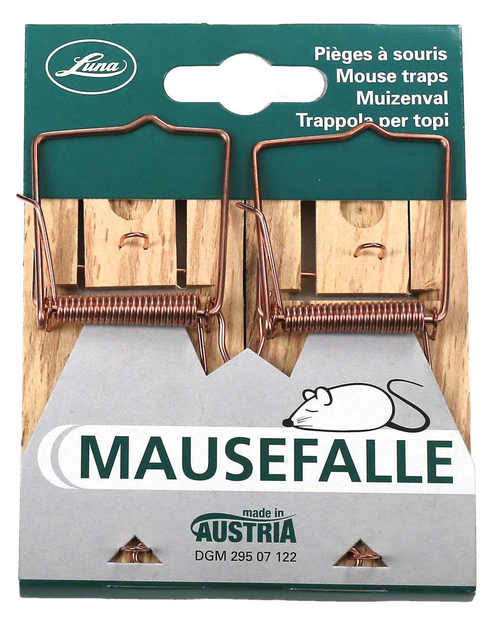 Luna Mausefalle aus Holz, 2 Stück