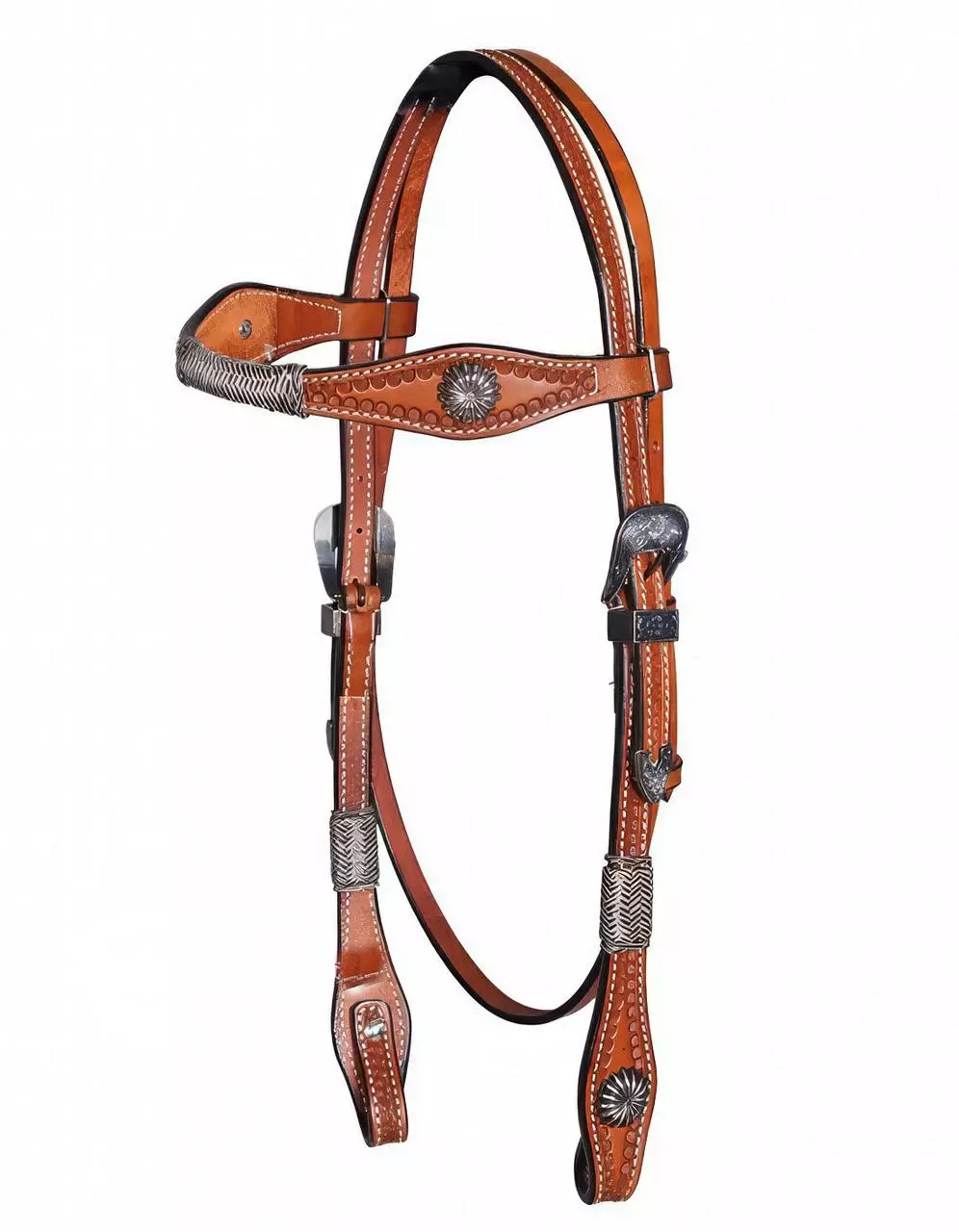 XL-Westerntrenszaum Rawhide Braided