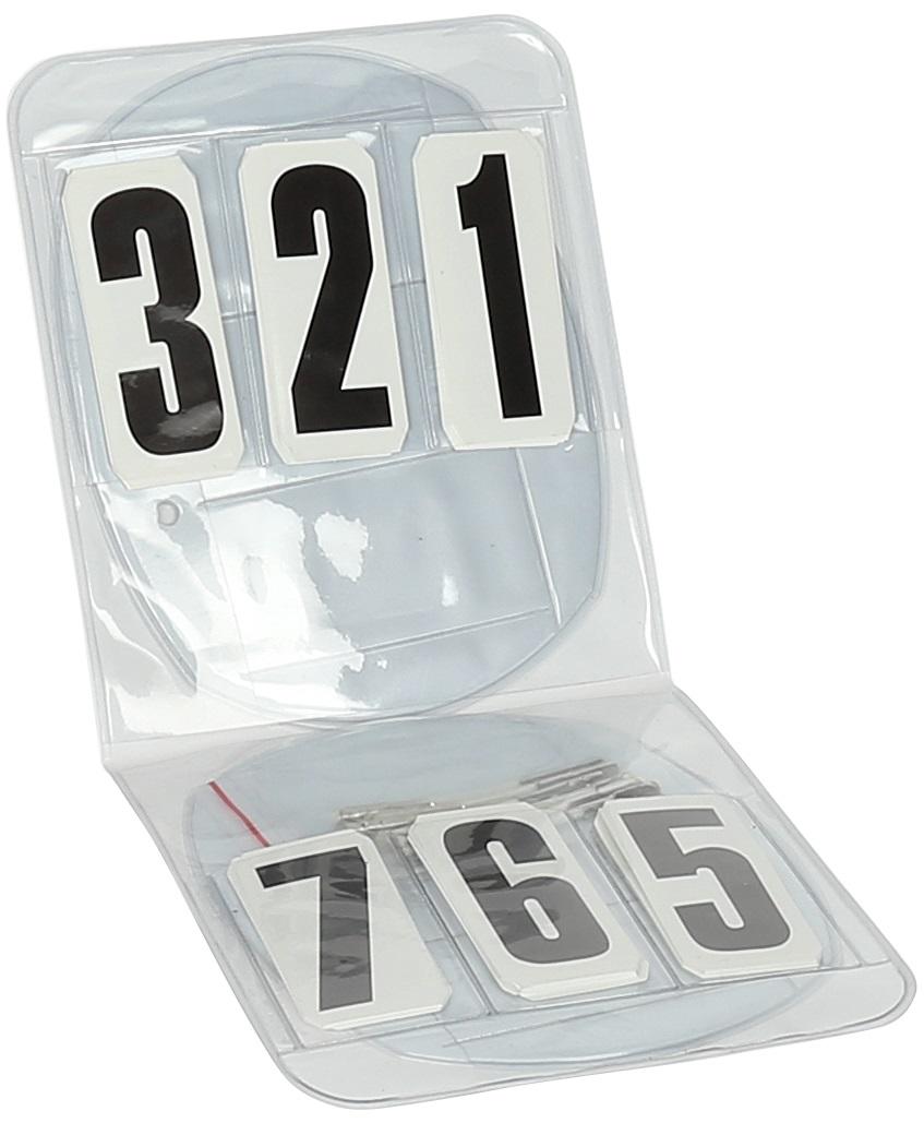 Porte-numéros de départ carré, blanc (paire) Porte-numéros de départ carré, blanc (paire)