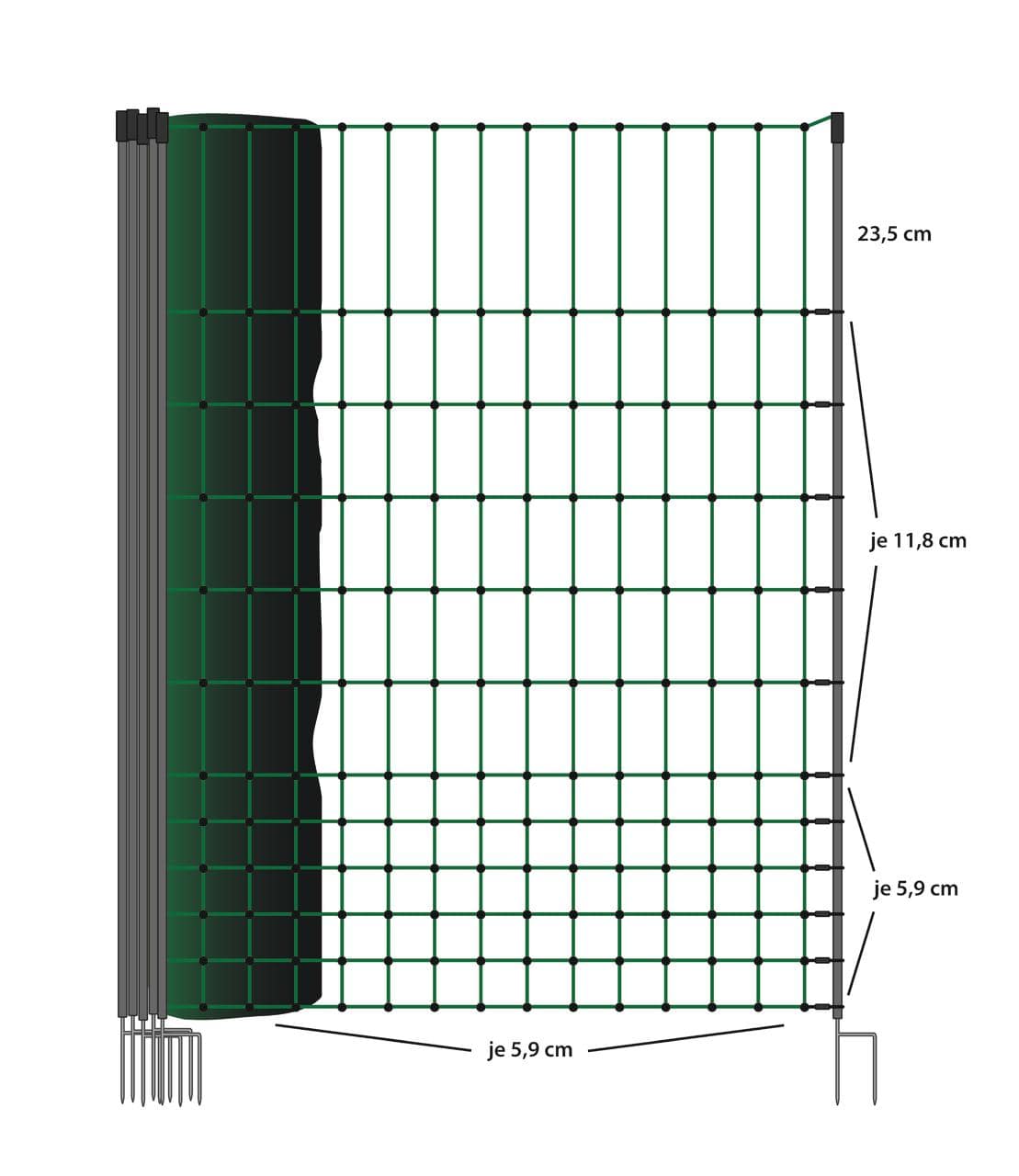 Kerbl Rete per pollame, alta 112 cm, 50 m, non elettrificabile