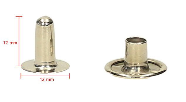 LEDERNIETEN medio, 12 mm, 20 pezzi LEDERNIETEN medio, 12 mm, 20 pezzi
