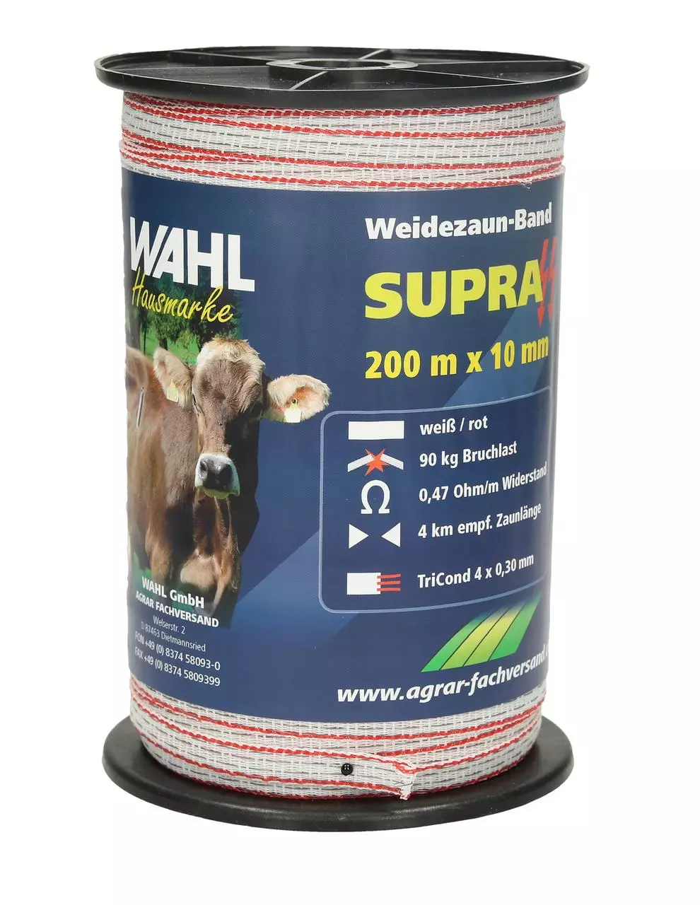 WAHL-FENCE Weidezaunband SUPRA 200 m / 10 mm
