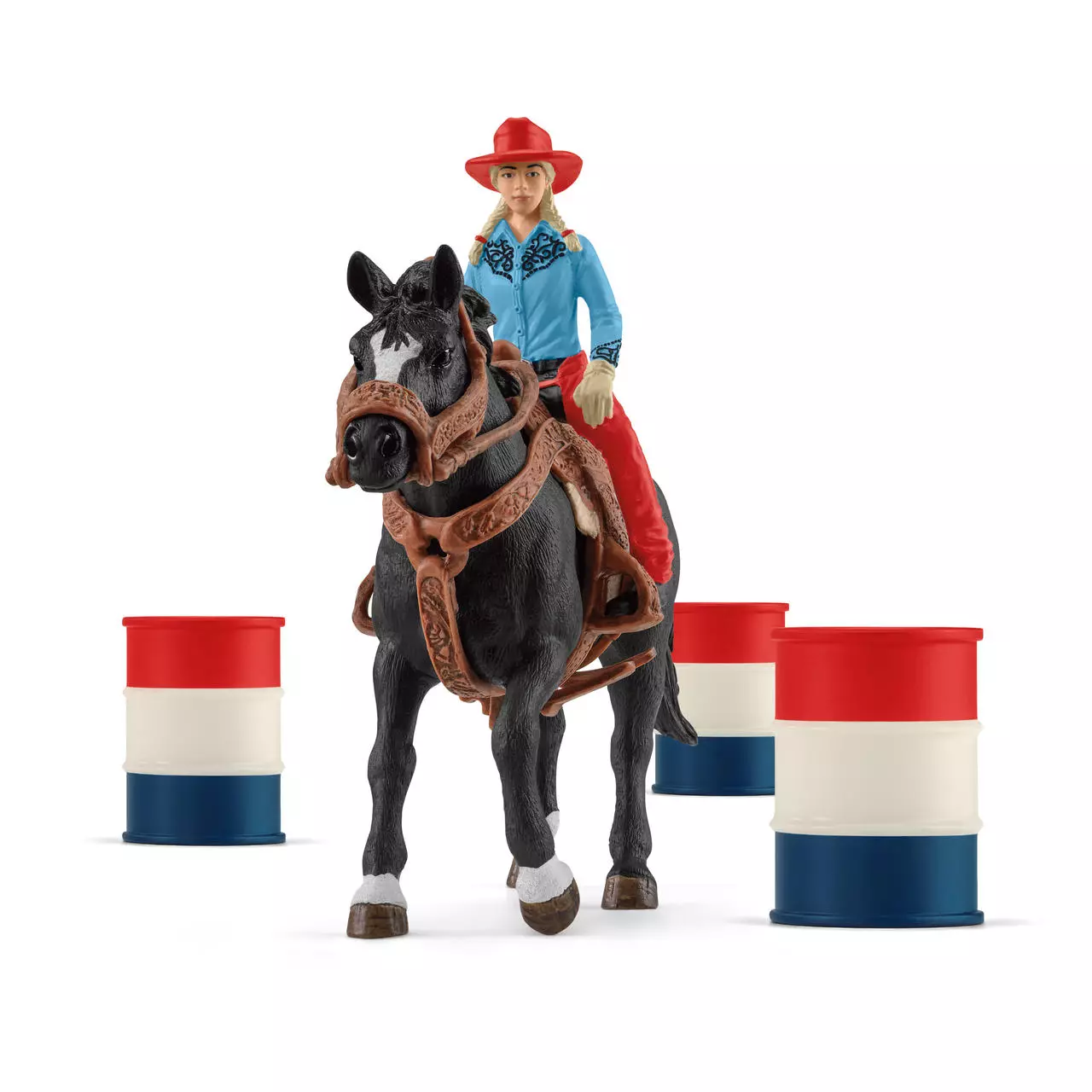 Schleich Barrel racing mit Cowgirl Schleich Barrel racing mit Cowgirl