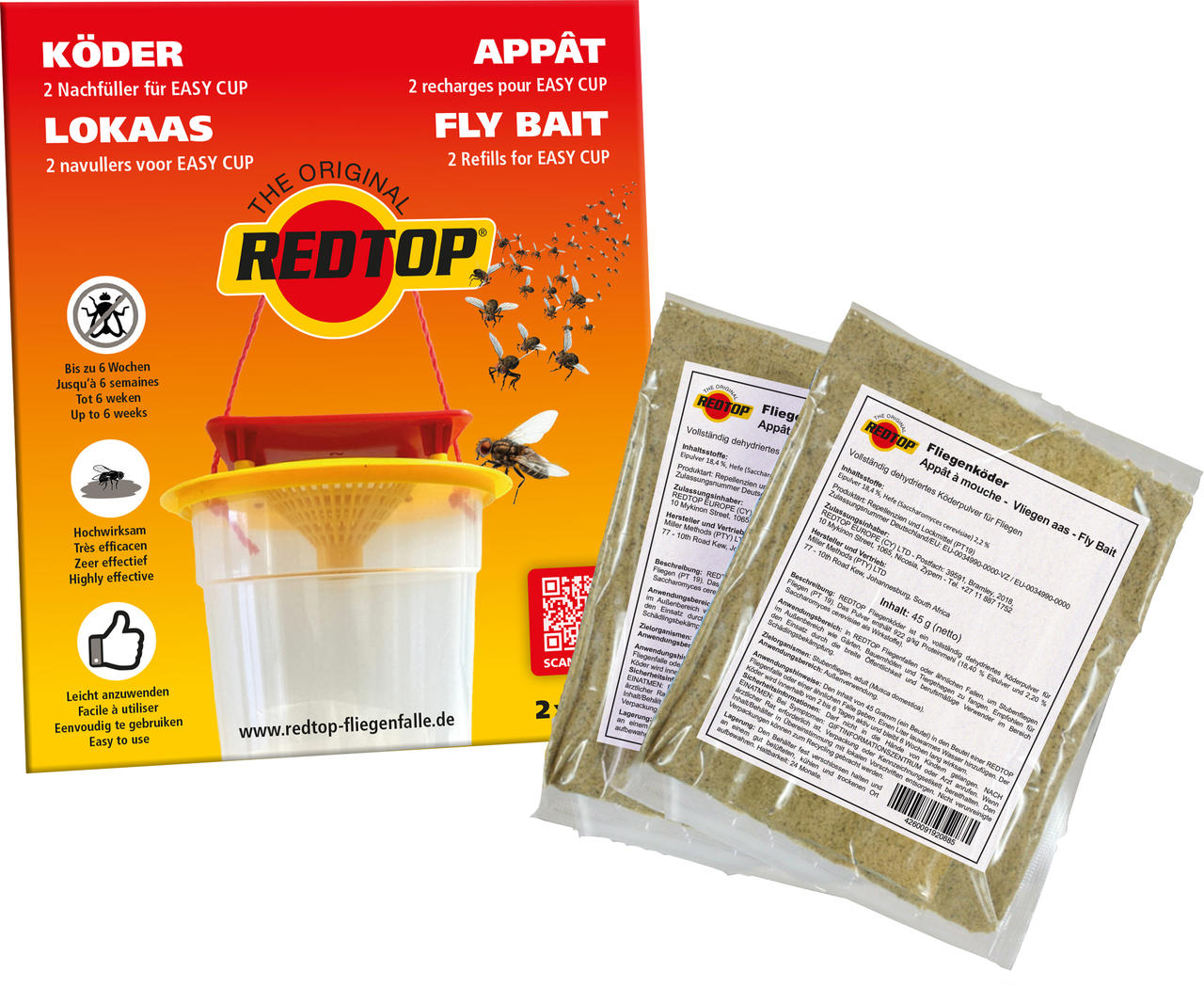 REDTOP Easy Cup - Ricarica esca attrattiva per mosche REDTOP Easy Cup - Ricarica esca attrattiva per mosche