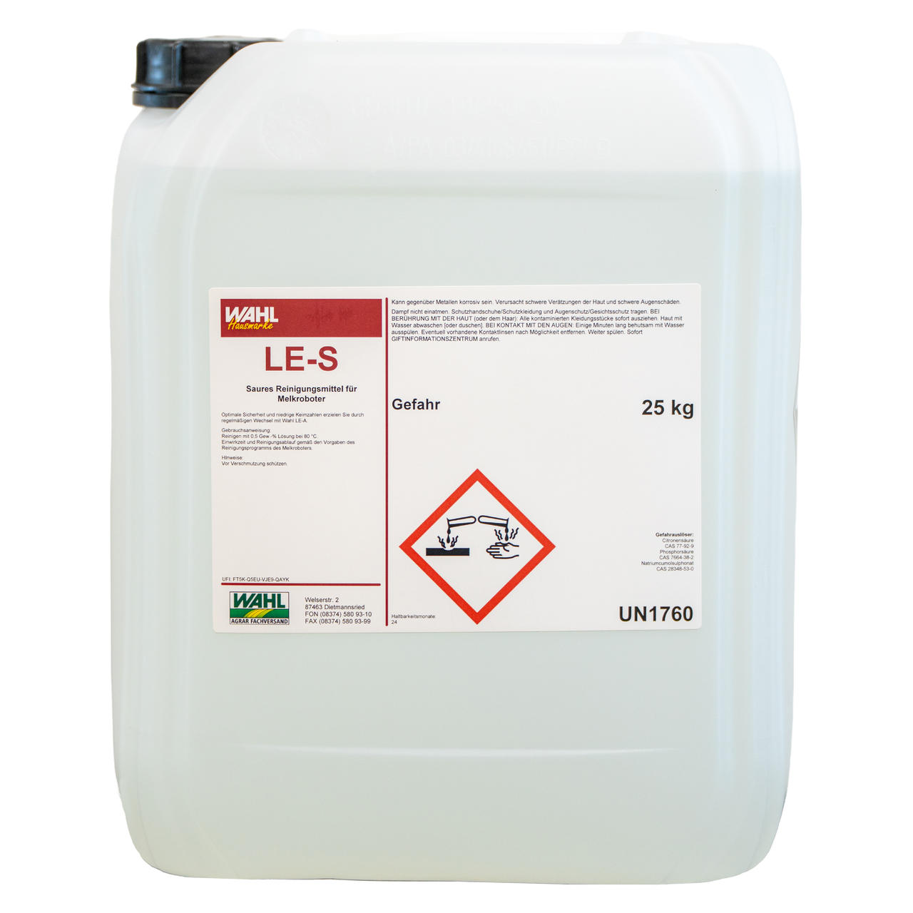 WAHL-Hausmarke Reinigungsmittel LE-S, 25 kg WAHL-Hausmarke Reinigungsmittel LE-S, 25 kg