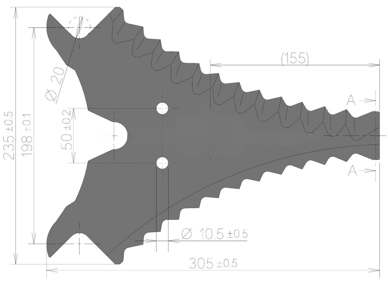 Coltello per carro autocaricante compatibile con Strautmann Coltello per carro autocaricante compatibile con Strautmann