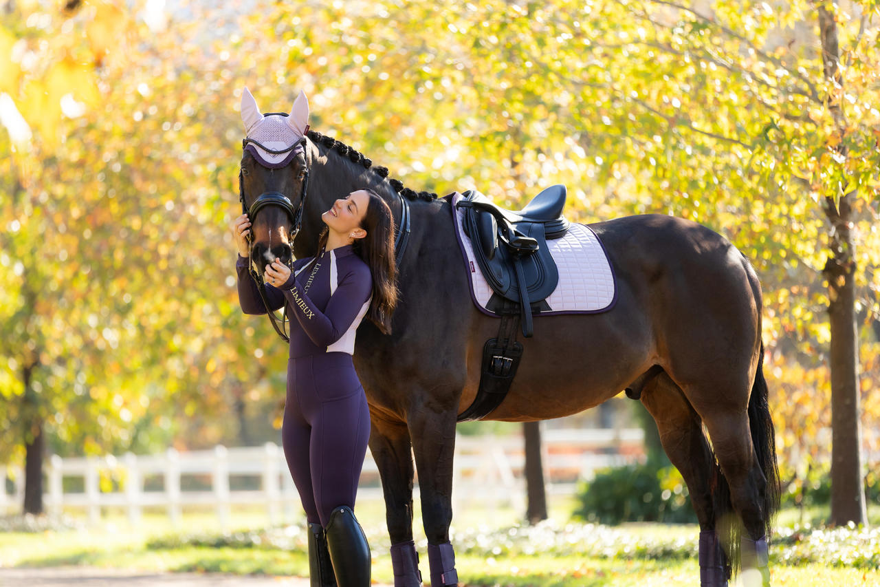 LeMieux Cuscinetto per sella da dressage in pelle scamosciata