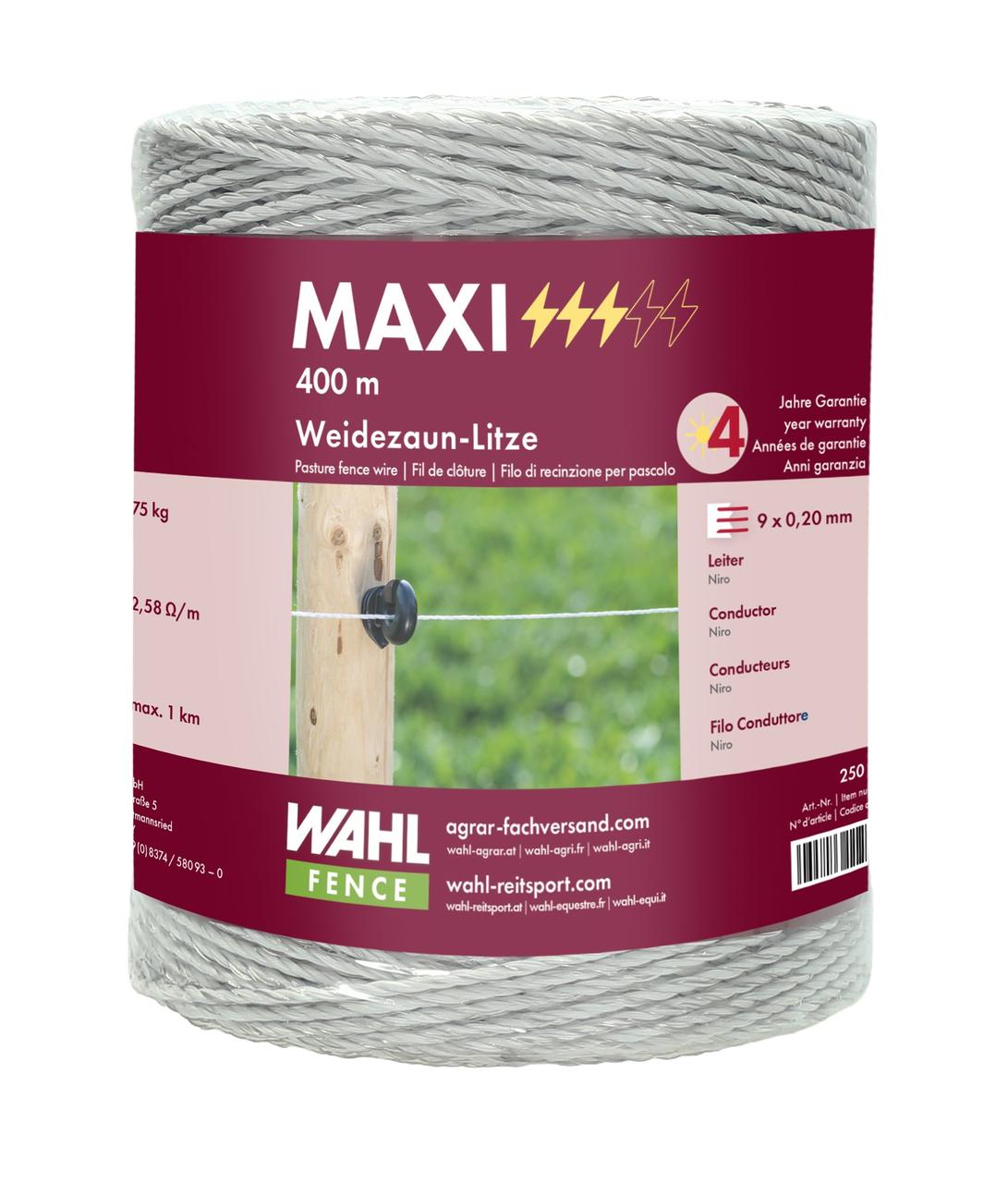 WAHL-FENCE Filo di recinzione per pascoli - MAXI - 400 m