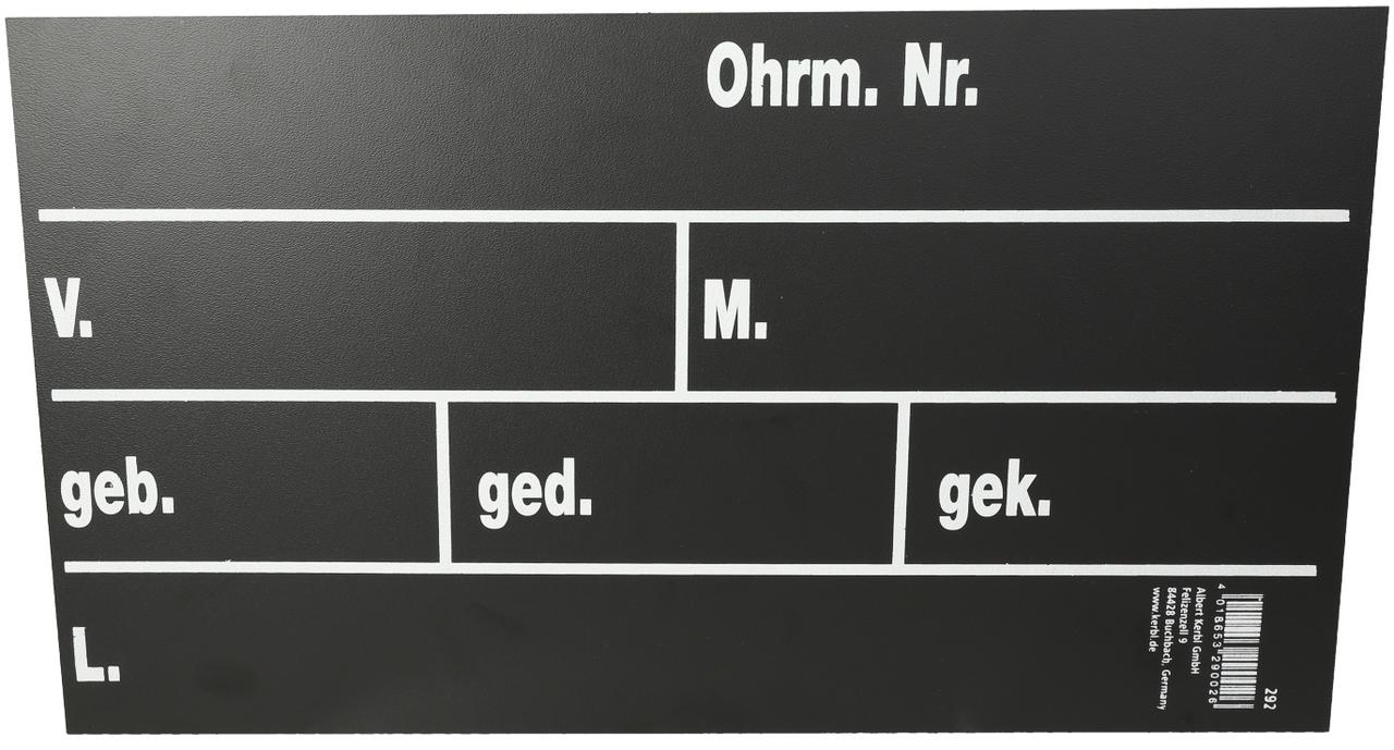 WAHL-Hausmarke Besamung - Stalltafel Rinder 40 x 22 cm