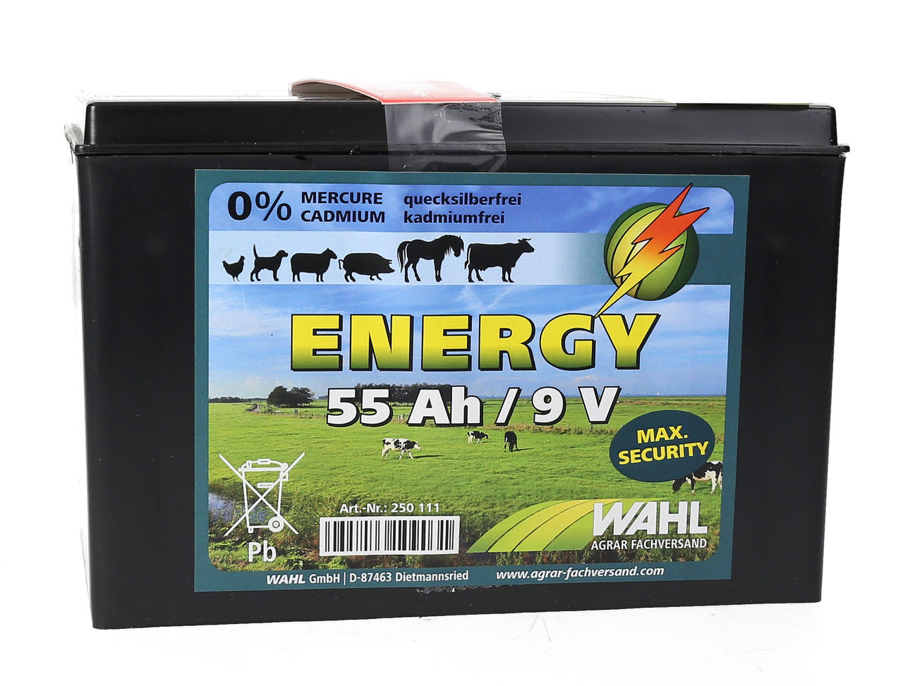 WAHL-FENCE Batteria per recinti elettrici 9 V – 55 Ah WAHL-FENCE Batteria per recinti elettrici 9 V – 55 Ah