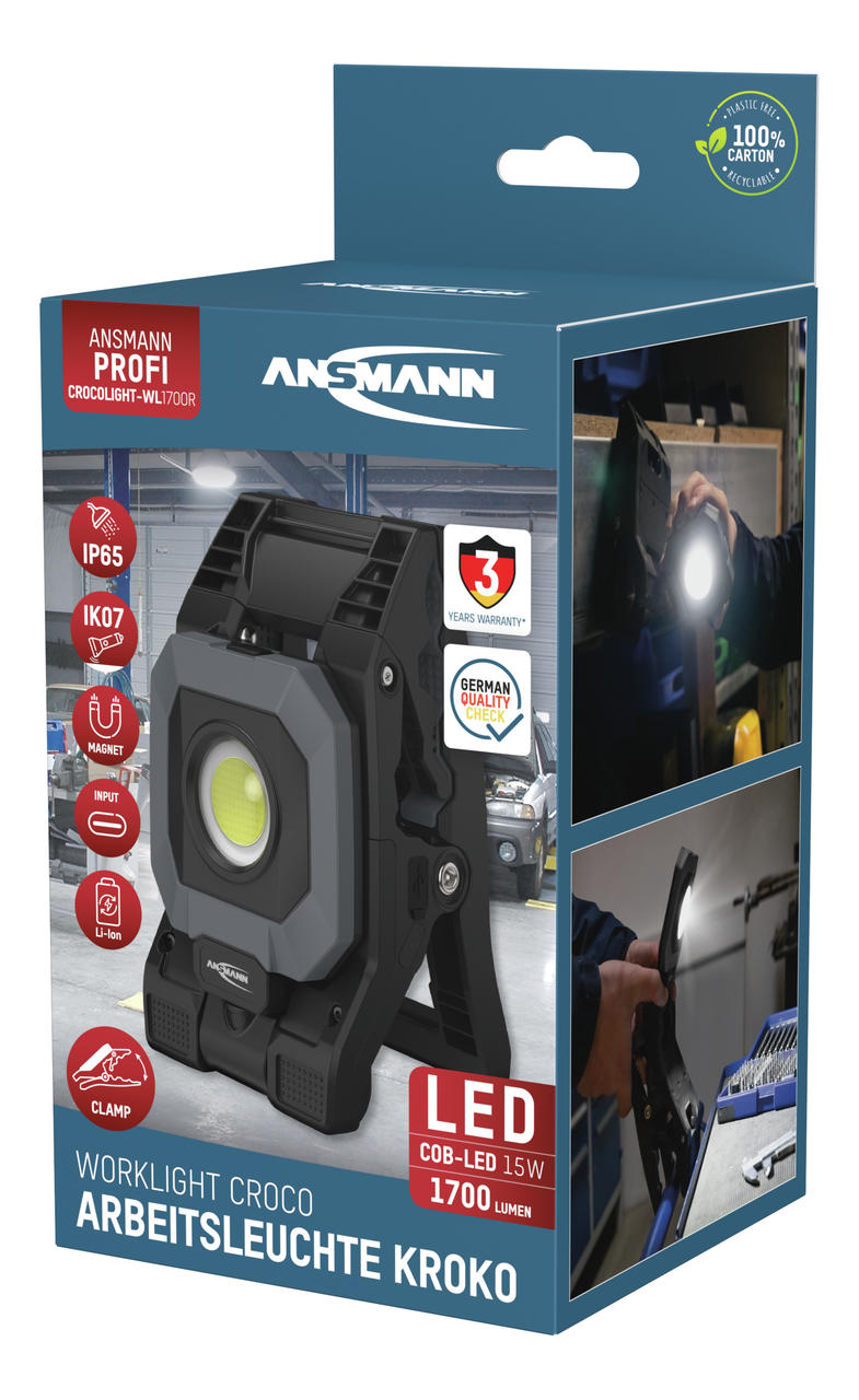 Ansmann Arbeitsleuchte Croco WL1700R, LED