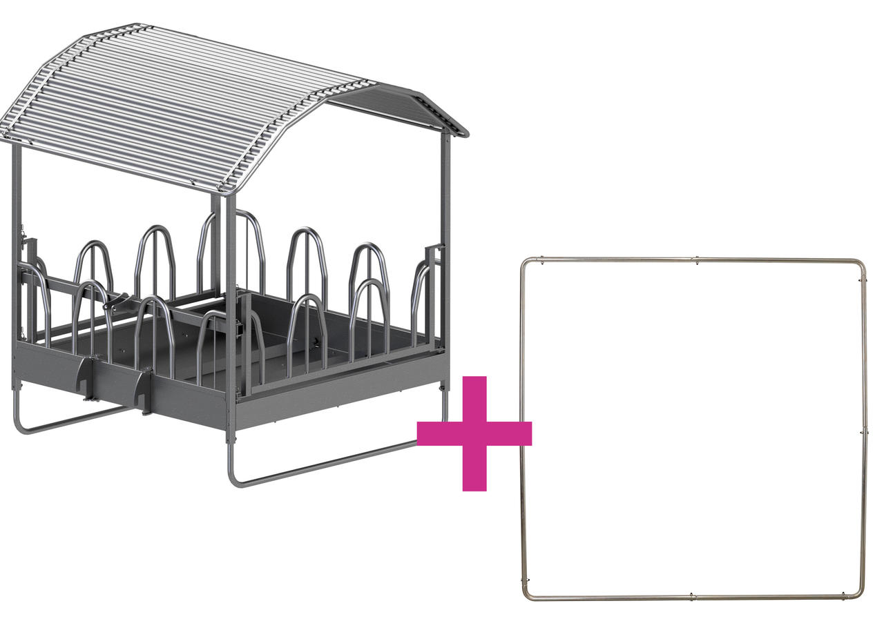 Kerbl Viereckraufe Standard 2,3 x 2,3 x 2,5 m