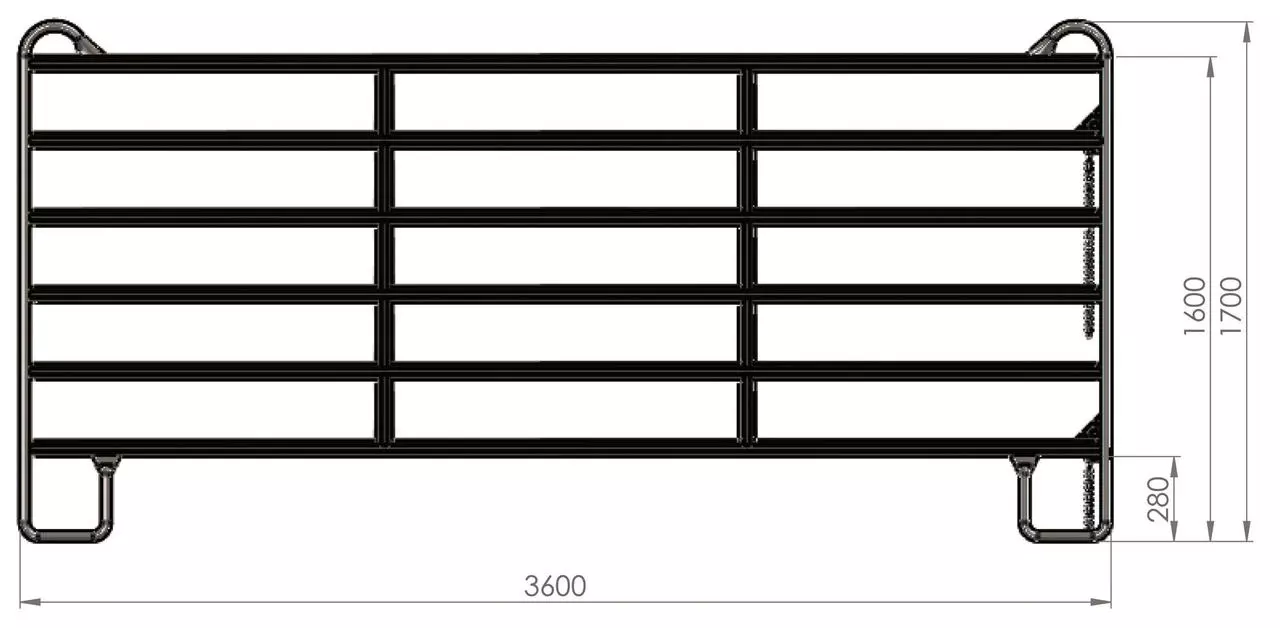 WAHL-FENCE Panel 3,6 m Länge, 1,7 m Höhe, Standard