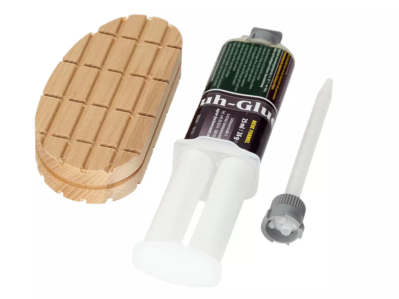 WAHL-Hausmarke MUH-GLUE 2.0 Kartusche 25 ml + Holzklotz
