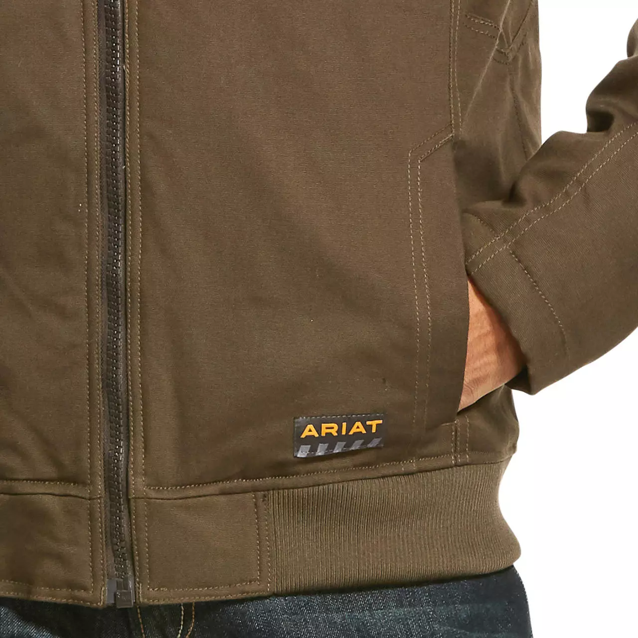 ARIAT Veste isolante Ripstop Rebar Cordura pour homme, Noir/blanc, T-Petit