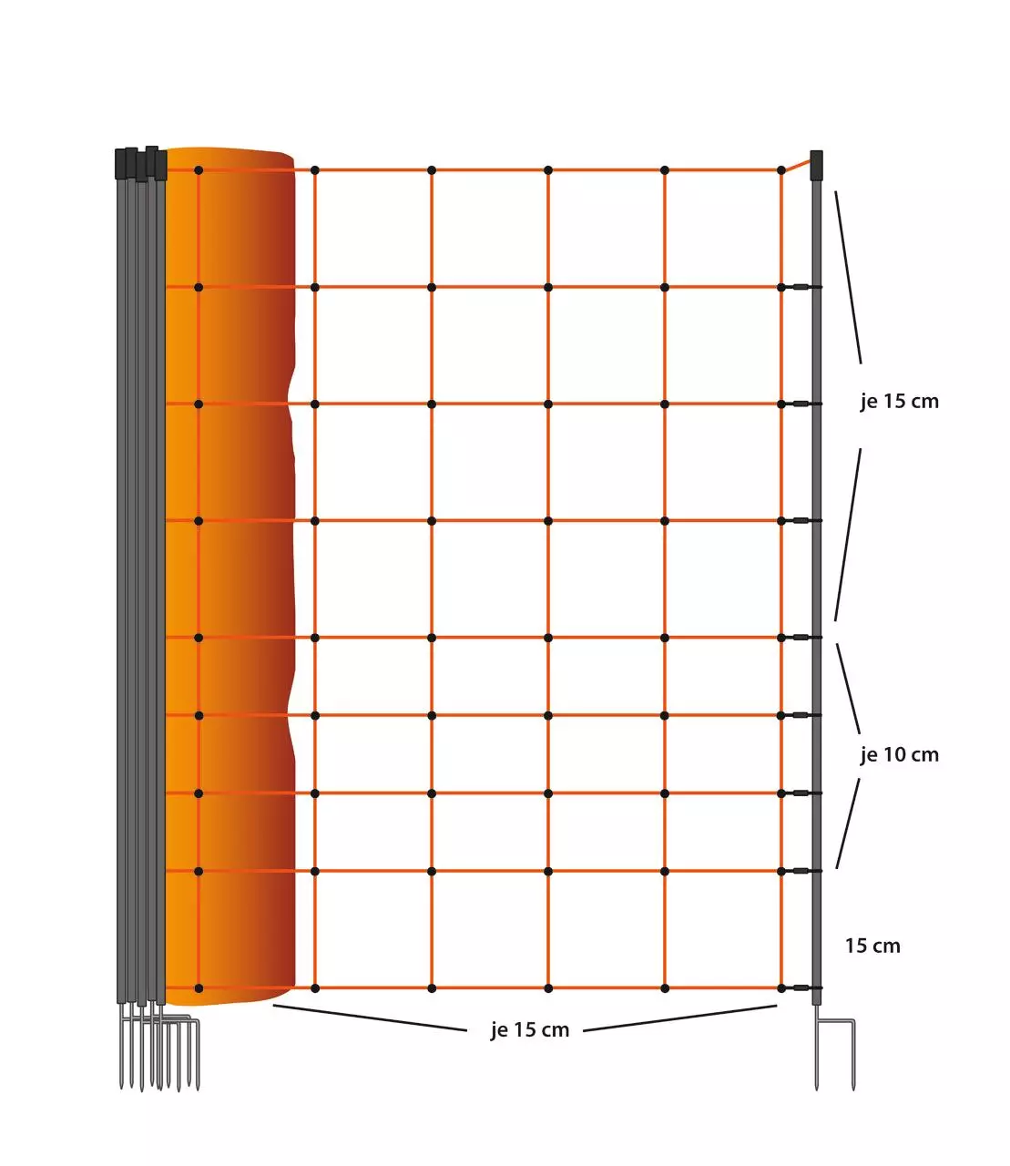 WAHL-FENCE Schafnetz 105 cm / 50 m Doppelspitze