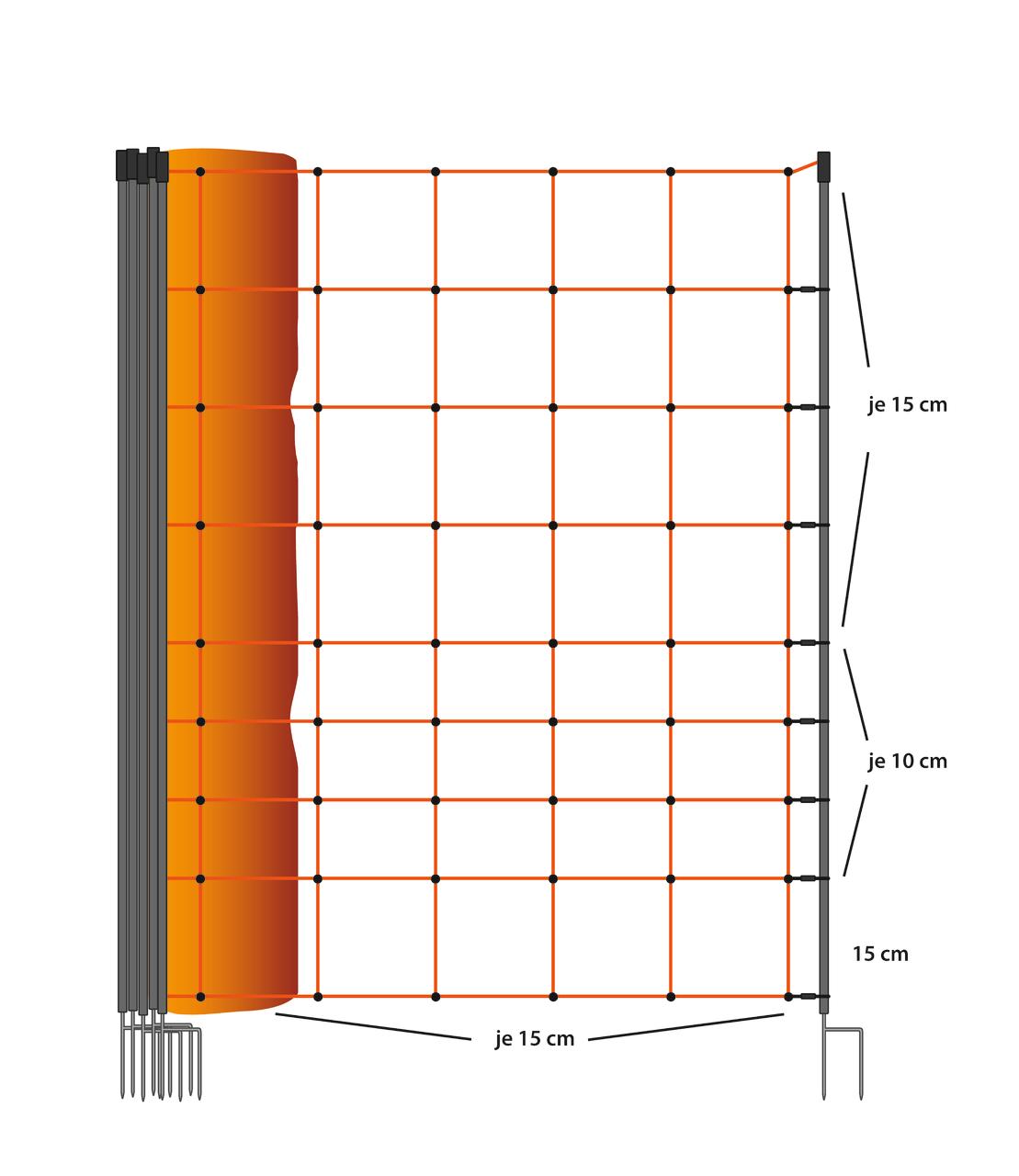 WAHL-FENCE Rete per pecore 105 cm / 50 m a doppia punta