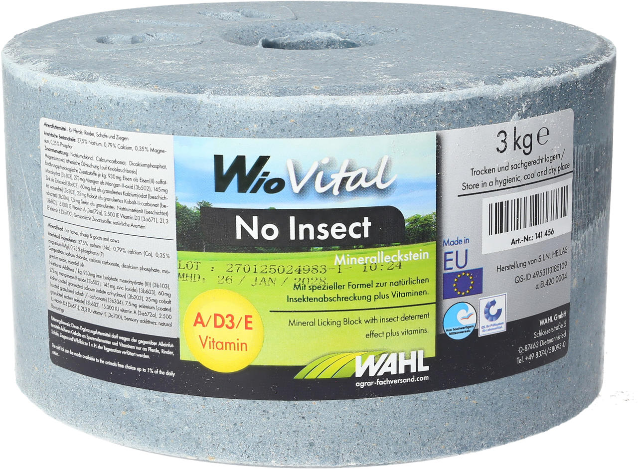 WAHL-Hausmarke WioVital No Insect Leckstein - 3 kg WAHL-Hausmarke WioVital No Insect Leckstein - 3 kg