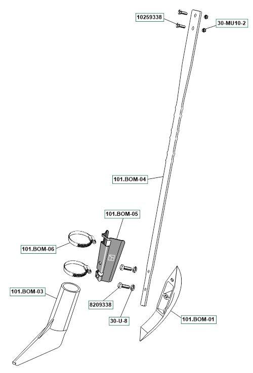 Halter für Schleppschuh