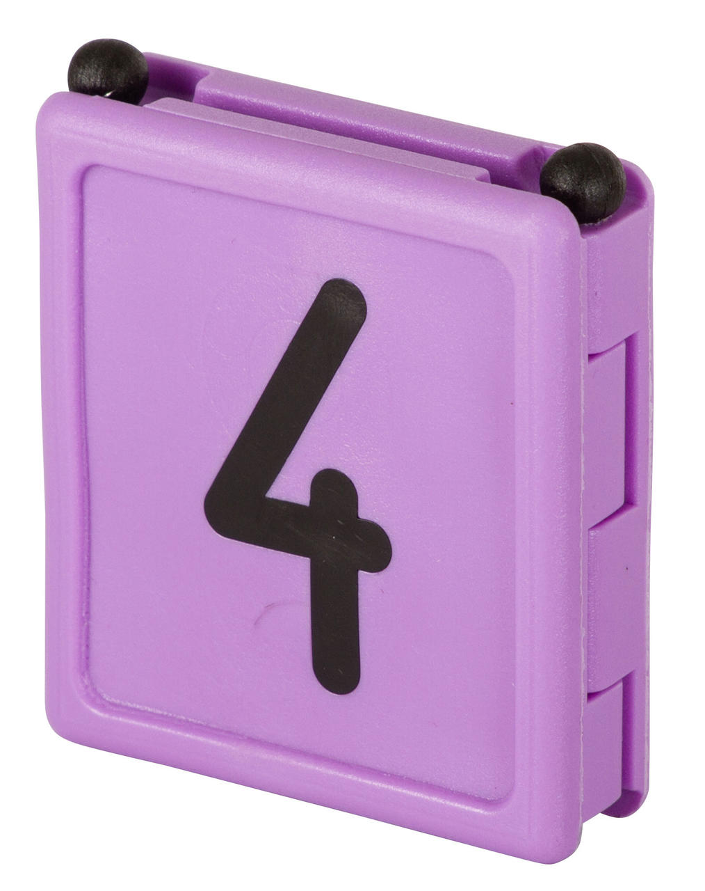 Kerbl Halsbandnummer DUO, 1-stellig, 6er Pack 4 violett