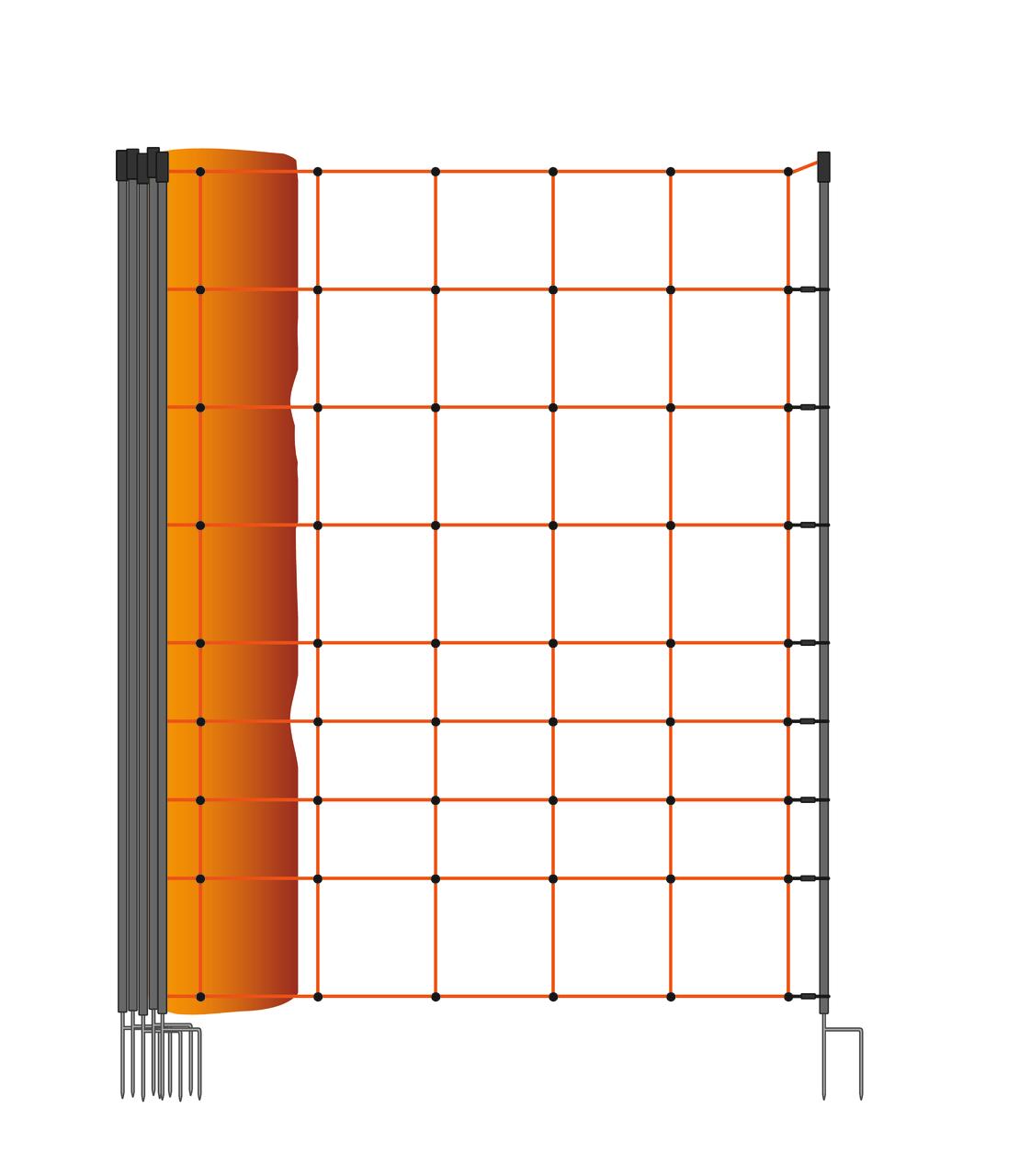 WAHL-FENCE Rete per pecore 105 cm / 50 m a doppia punta WAHL-FENCE Rete per pecore 105 cm / 50 m a doppia punta