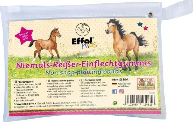 Effol Niemals-Reißer, Einflechtgummis bunt