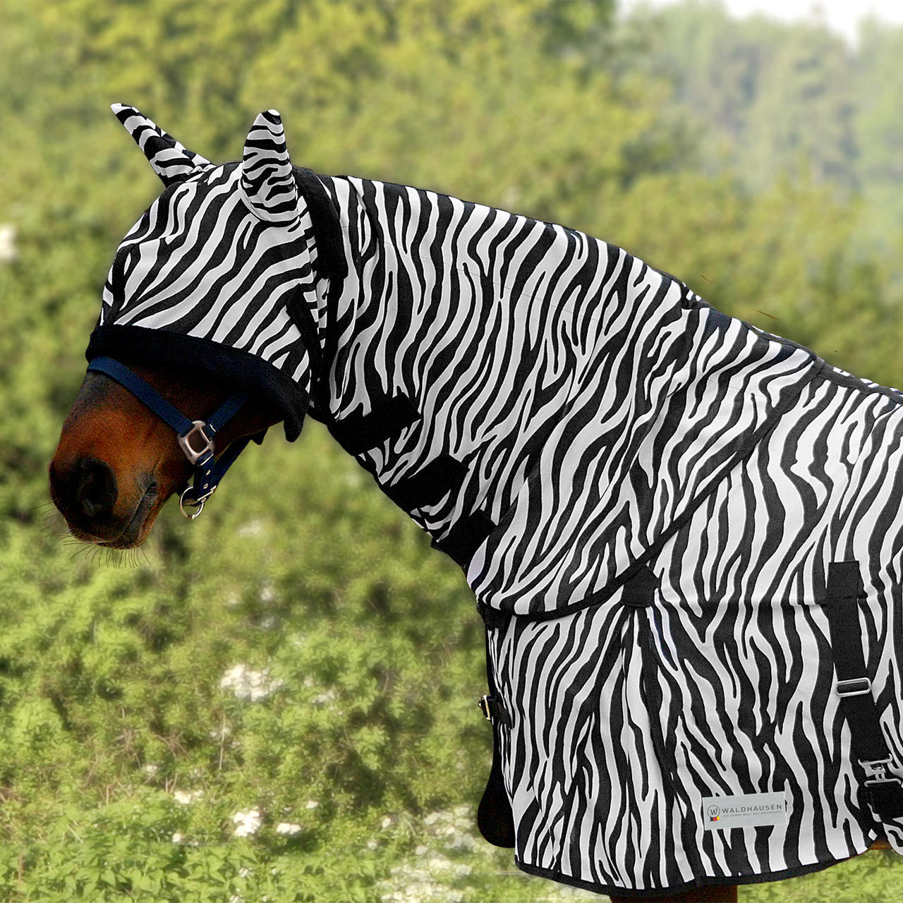 Waldhausen Couvre-encolure anti-mouches Zebra Waldhausen Couvre-encolure anti-mouches Zebra