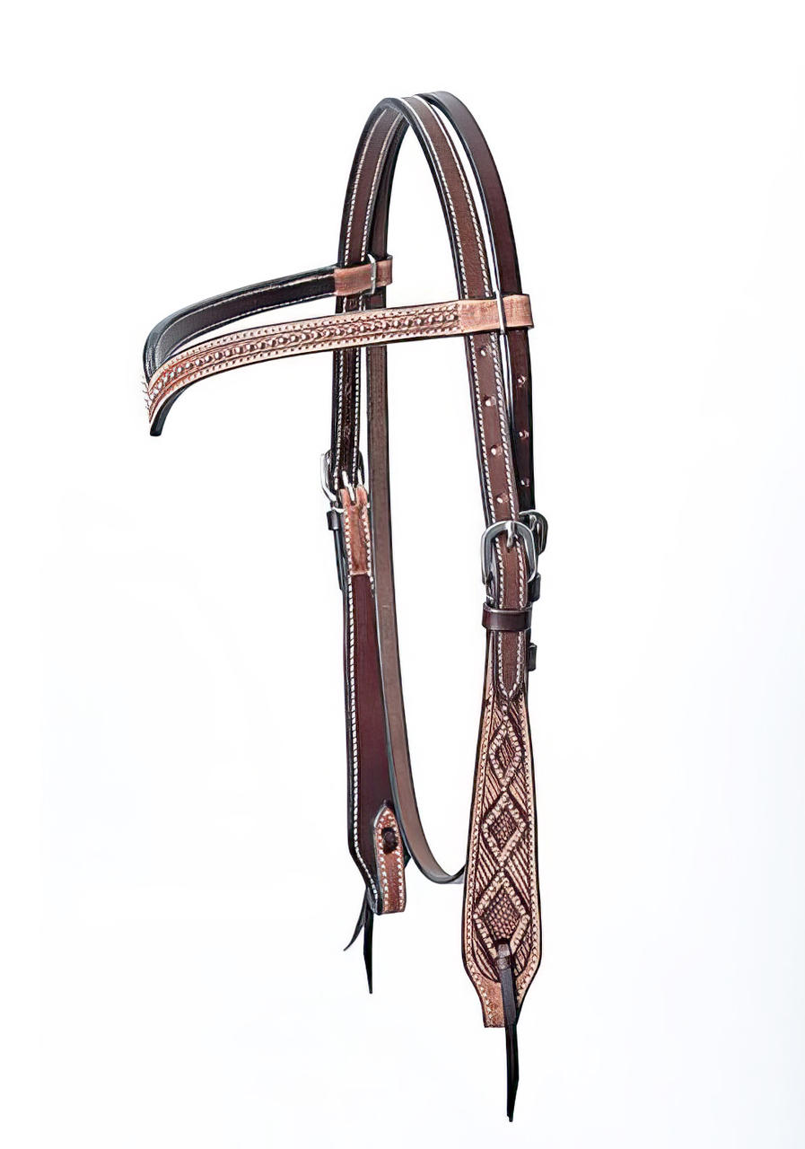 Briglia western con motivo intrecciato Briglia western con motivo intrecciato