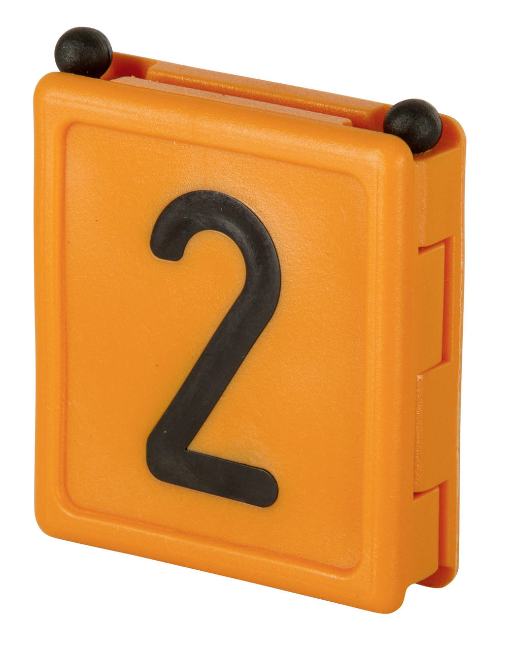 Kerbl Halsbandnummer DUO, 1-stellig, 6er Pack 2 orange