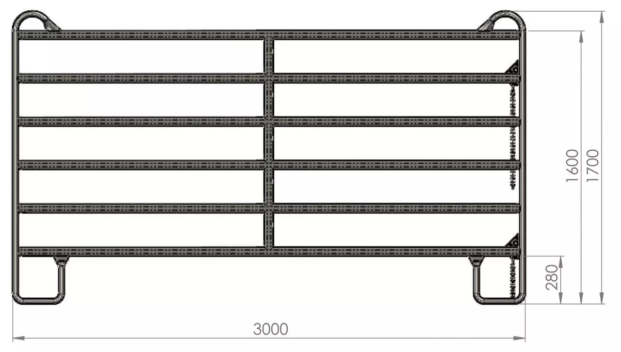 WAHL-FENCE Panel 3 m Länge, 1,7 m Höhe, Standard
