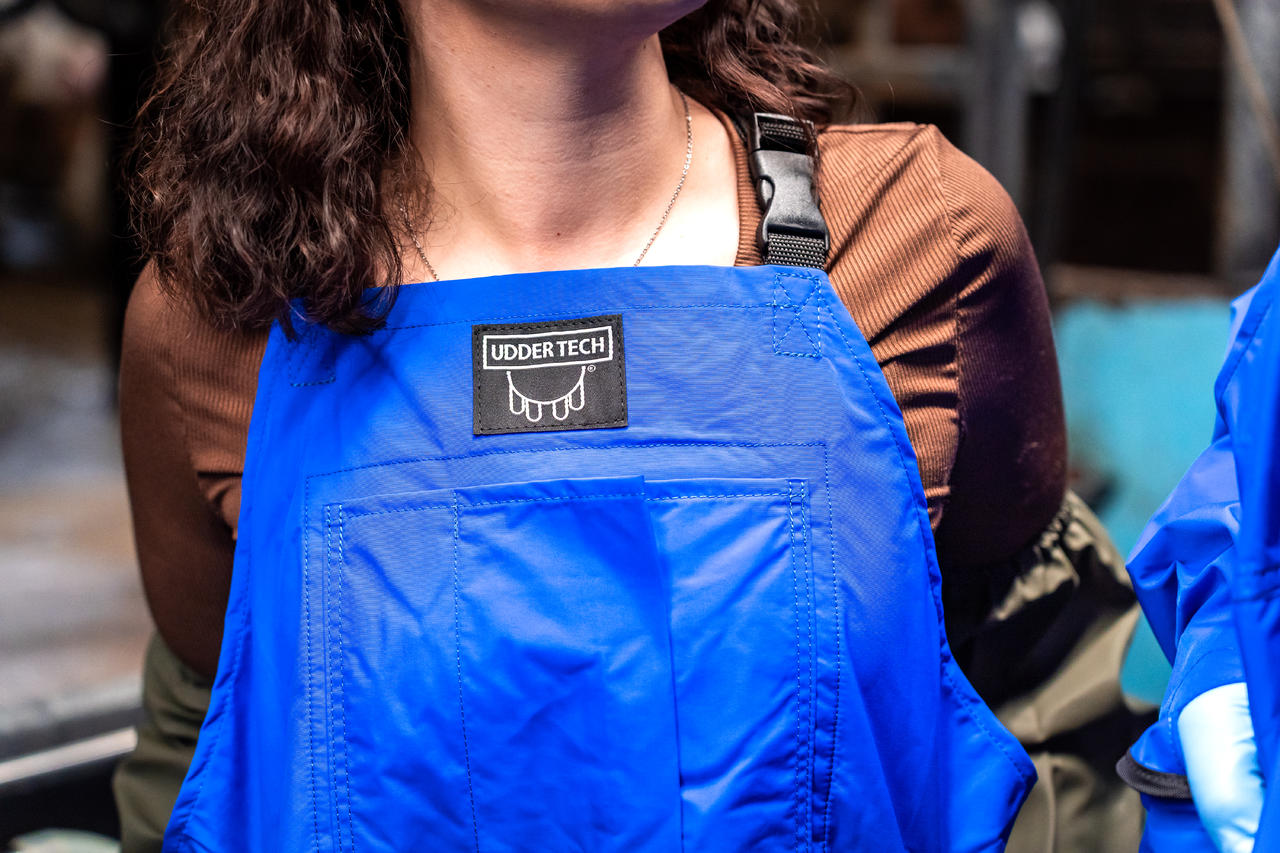 WAHL-Hausmarke MELKER-LATZHOSE wasserdicht, blau