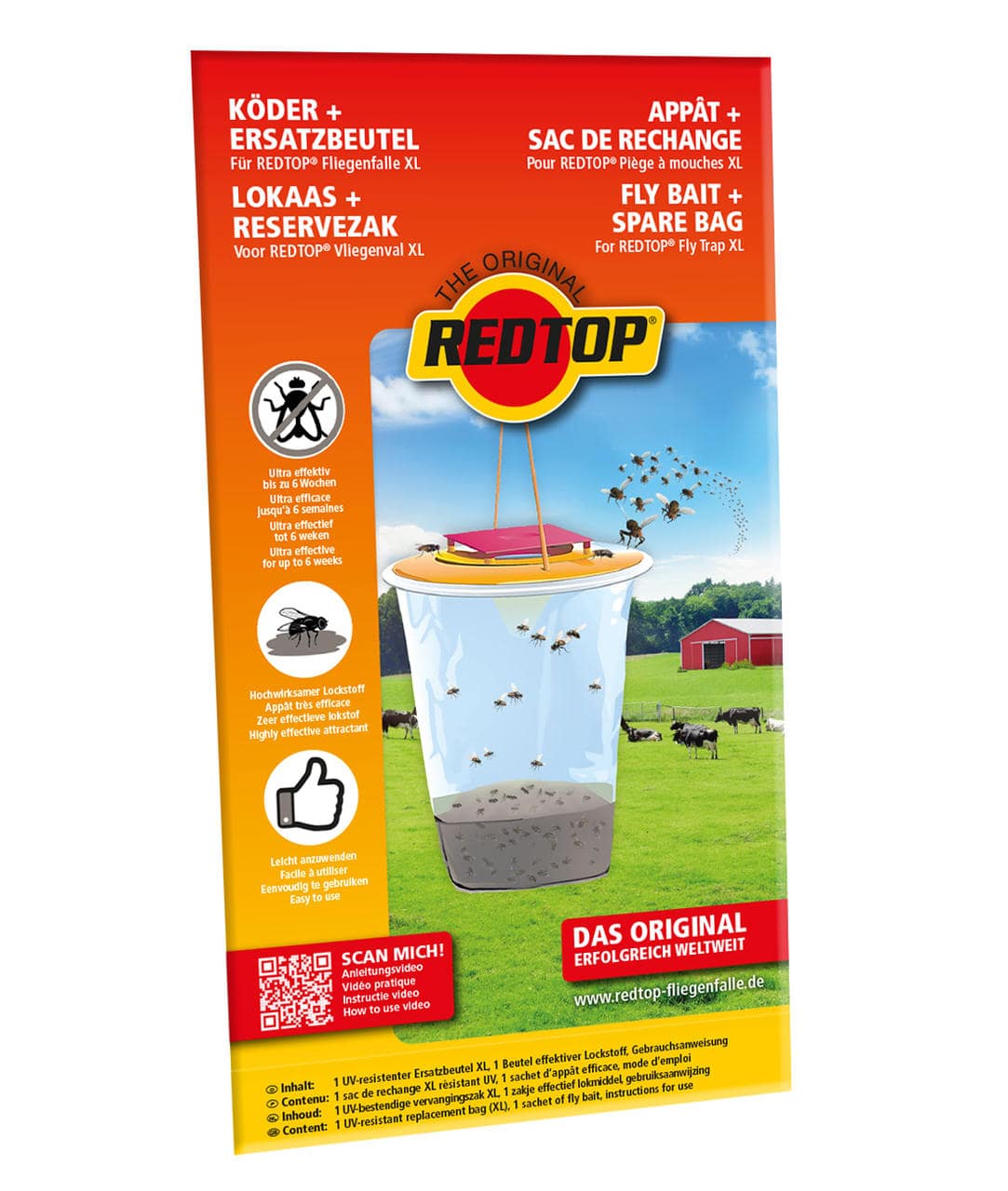 REDTOP Kit ricarica trappola per mosche, taglia XL REDTOP Kit ricarica trappola per mosche, taglia XL