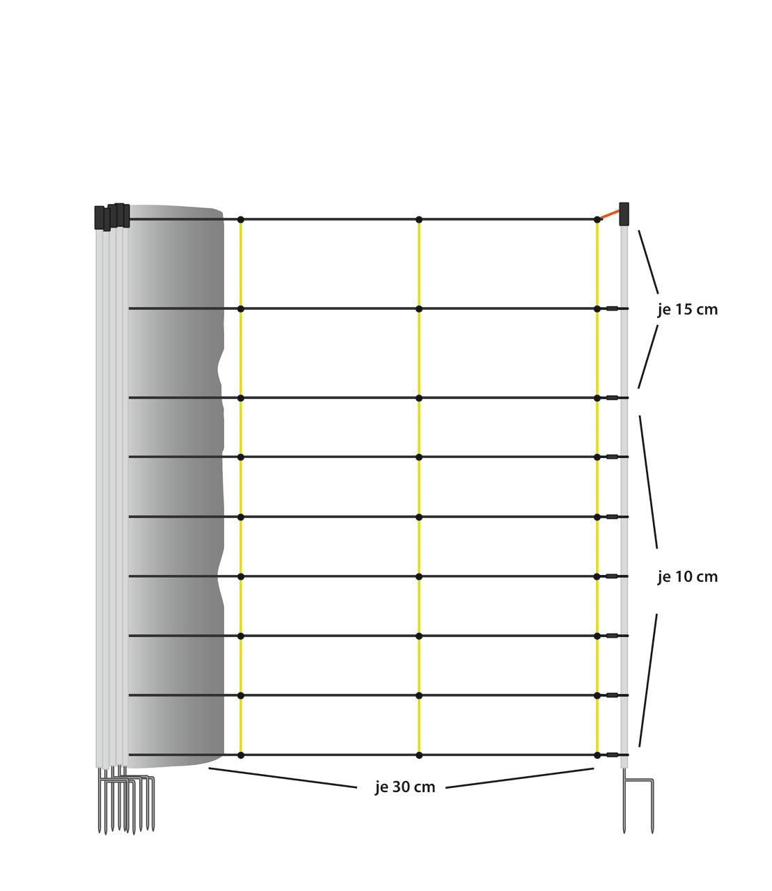 Horizont Rete per bestiame 90 cm, 50m