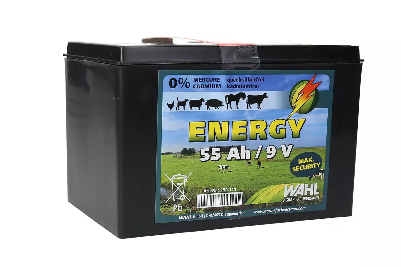 WAHL-FENCE Weidezaunbatterie 9 V - 55 Ah