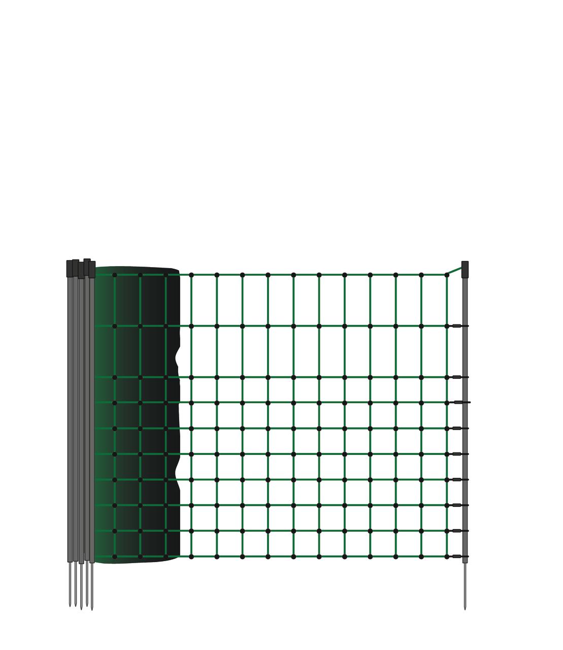 Kerbl Rete per conigli, alta 65 cm, 25 m, punta singola Kerbl Rete per conigli, alta 65 cm, 25 m, punta singola