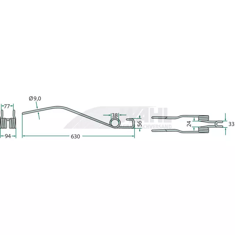 Schwaderzinken 630x94mm