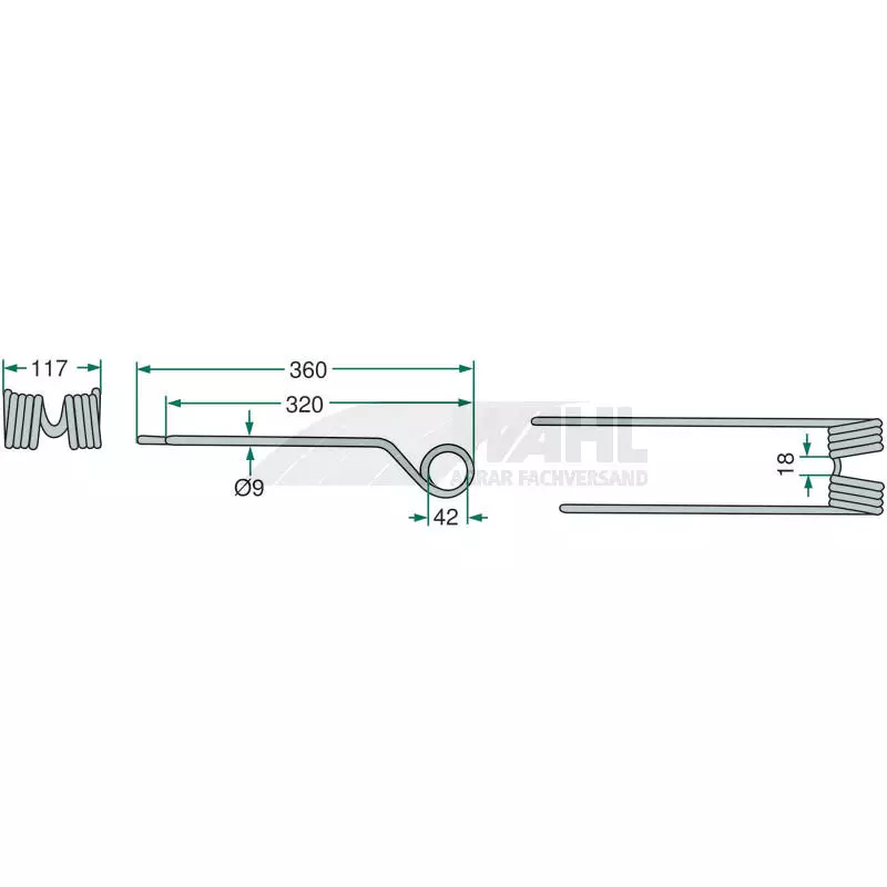 Zinken für Kreiselheuer 360x117mm