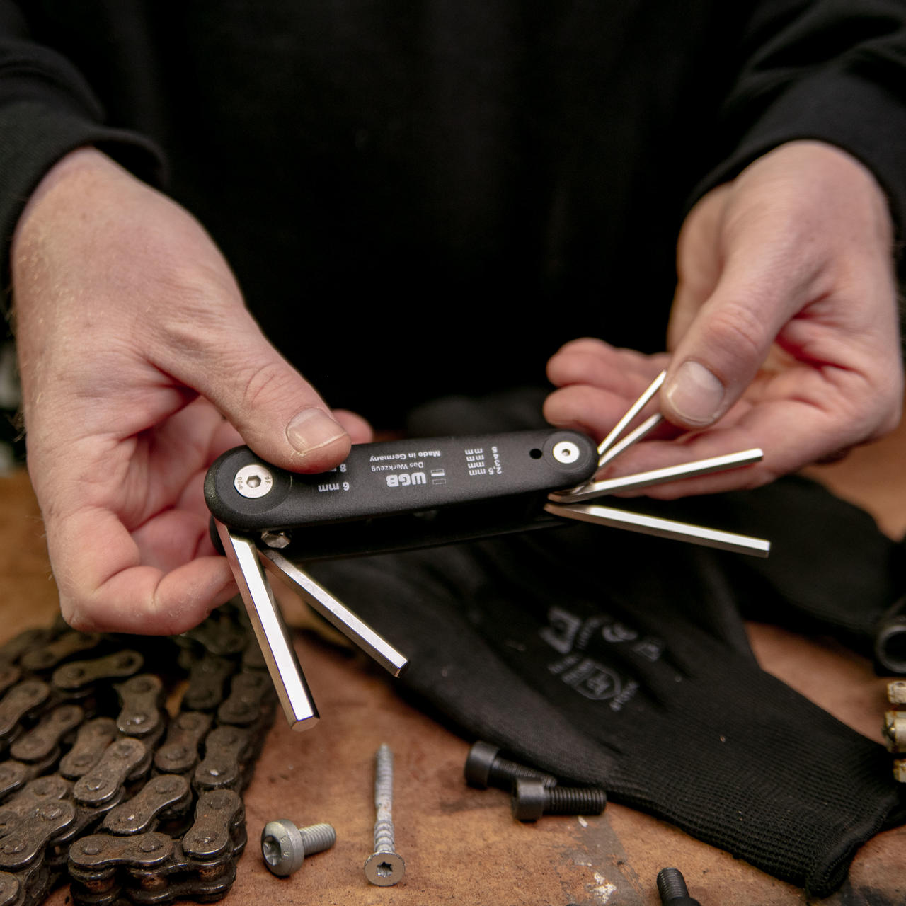 WGB 6-KT-Stiftschlüssel-Satz,Handklapphalter