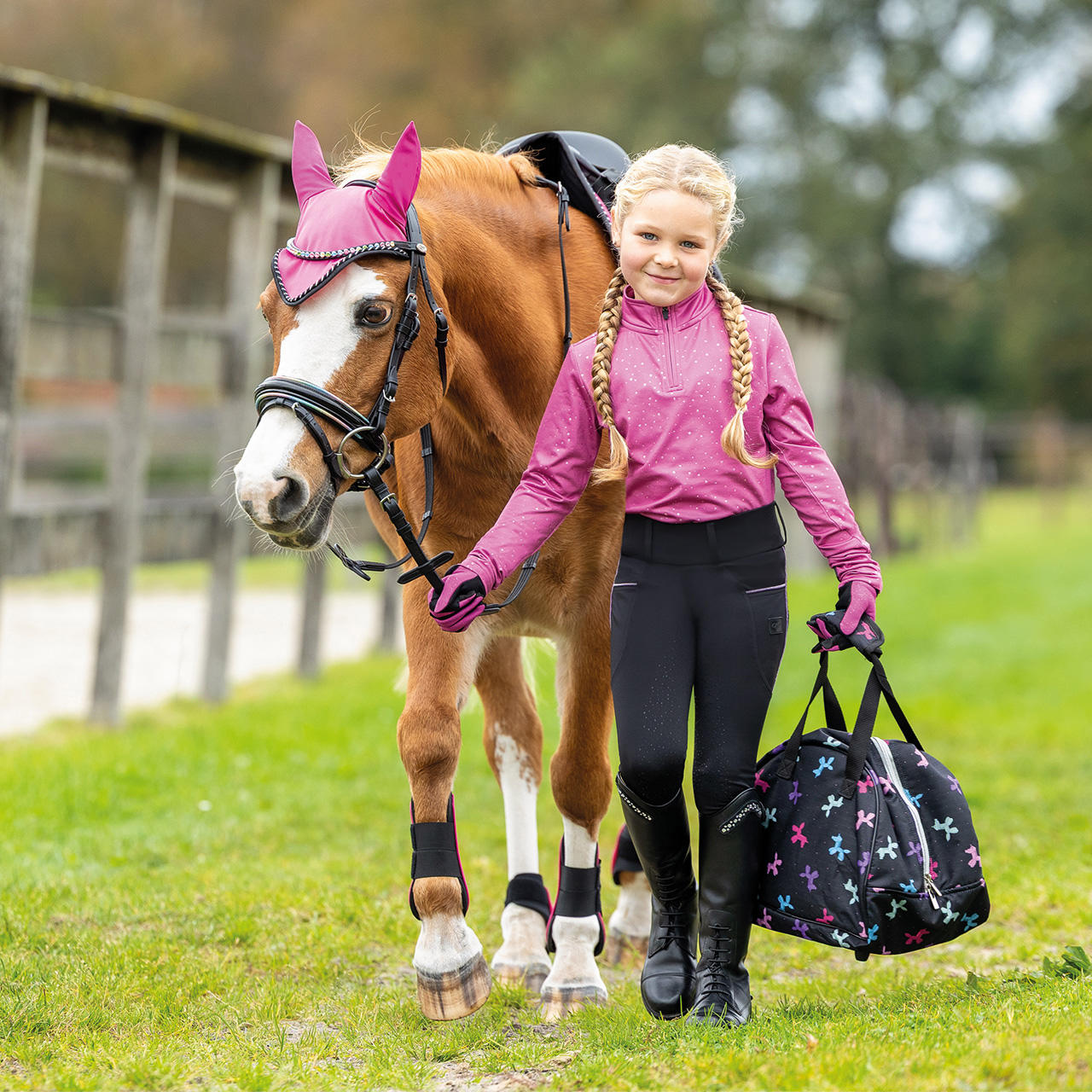 QHP Polo de sport manches longues Isalyn Junior