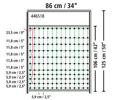 AKO Porta per recinzione elettrica, per reti da 95 a 125 cm