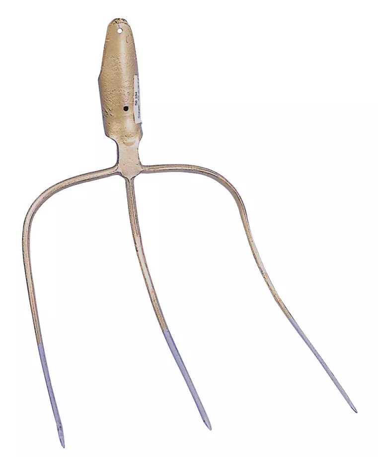 Kerbl STREUGABEL, 3 Zinken - Gold