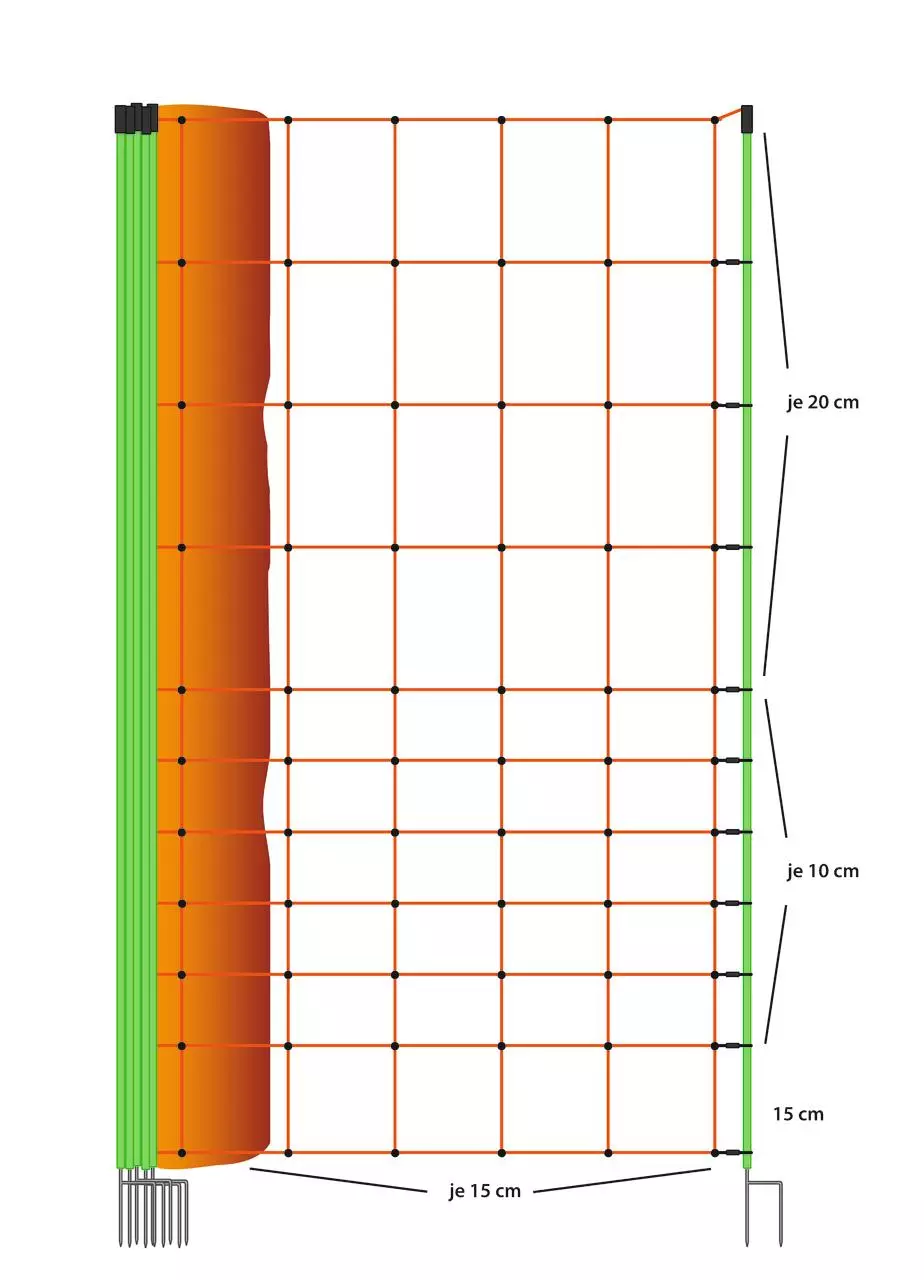 Göbel EURO MUSTANG WEIDENETZ für Pferde 145 cm